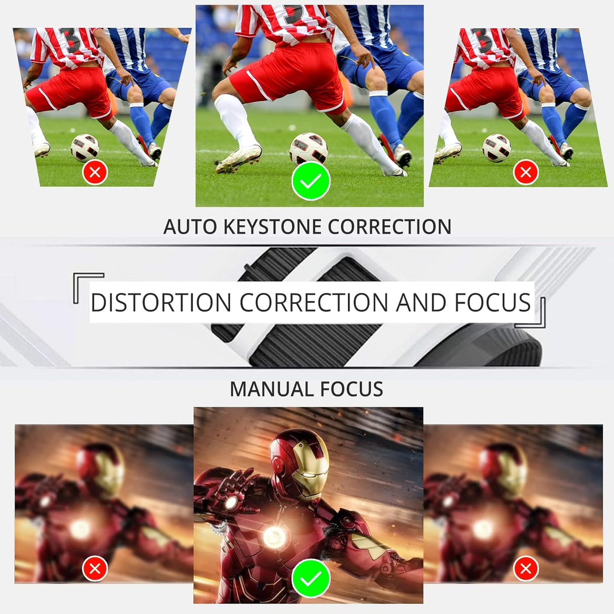 Proyector portátil AKASO WT50, 1080P, WiFi y Bluetooth