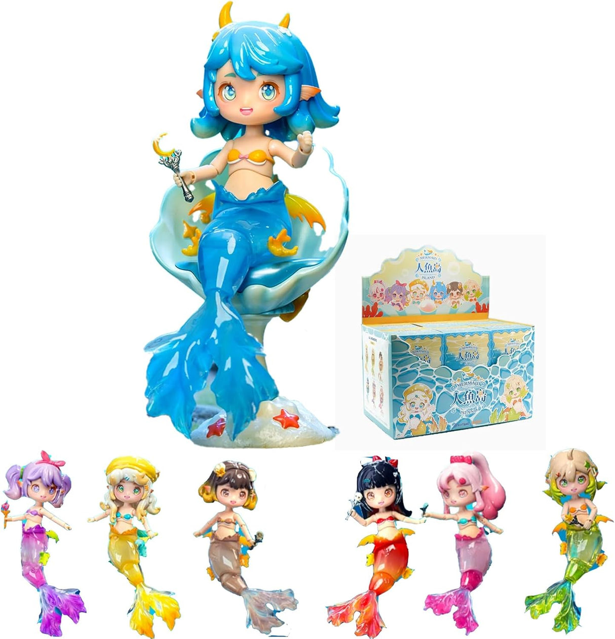 Muñeca BJD Kawaii, Yunlai, Posable, Serie Sirena, Set Completo