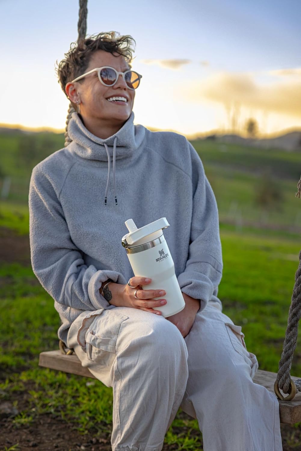 Vaso de Acero Inoxidable con Popote, Stanley IceFlow