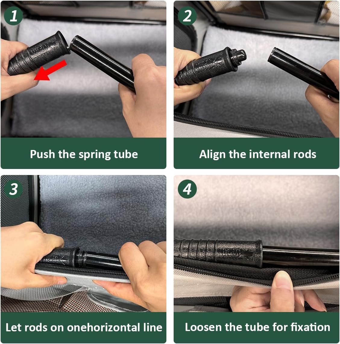 Transportadora de mascotas extra grande, plegable, 24x16.5x16