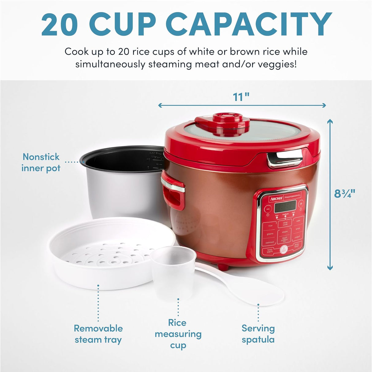 Olla de Cocción Aroma, a Vapor, 11 Funciones, ARC-1230R