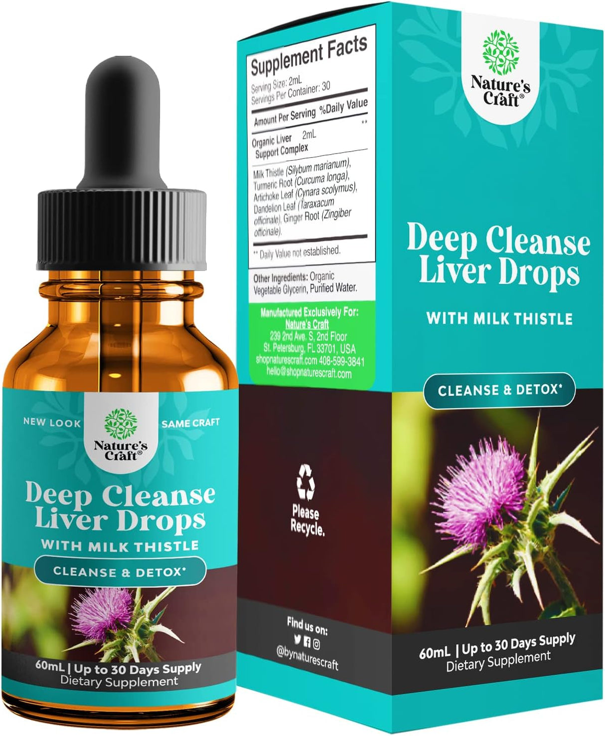 Suplemento Tintura de Cardo Mariano Alcachofa para el Hígado