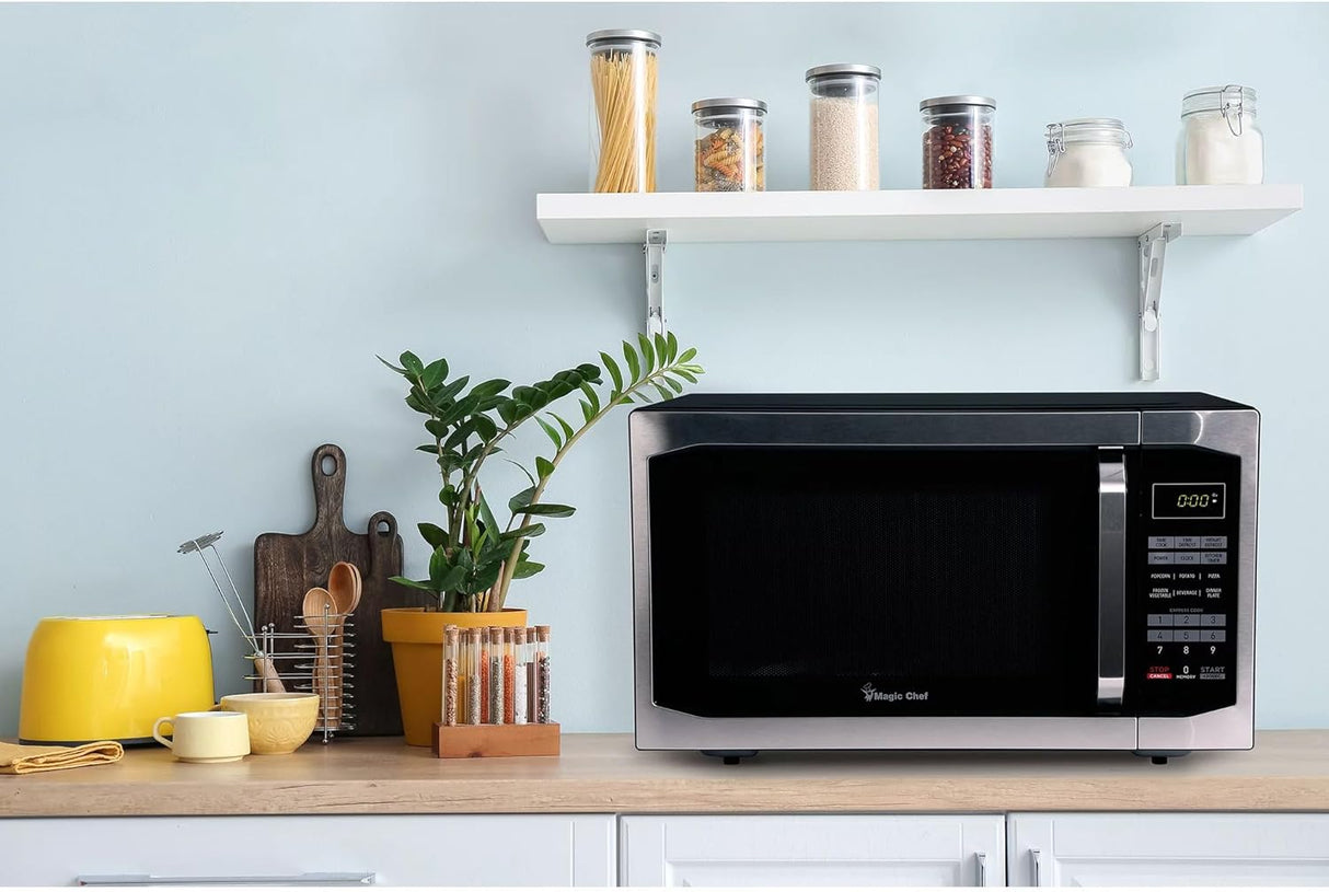 Microondas Magic Chef 1.6 Cu Ft 1100W, 10 Niveles, MCM1611ST