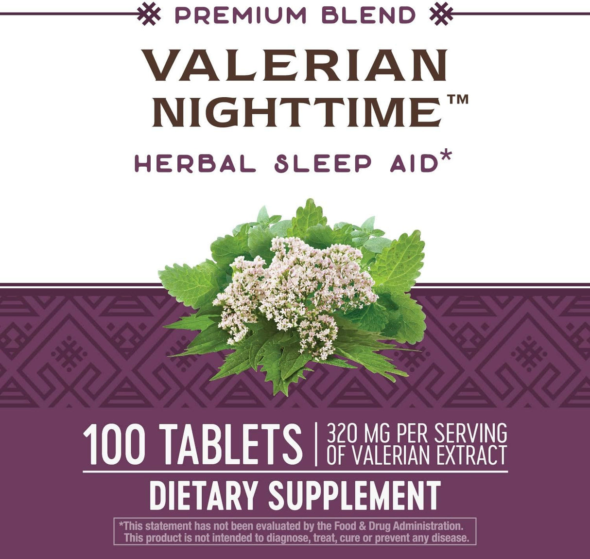 Suplemento Natures Way Valeriana Nighttime Herbal Sleep Aid