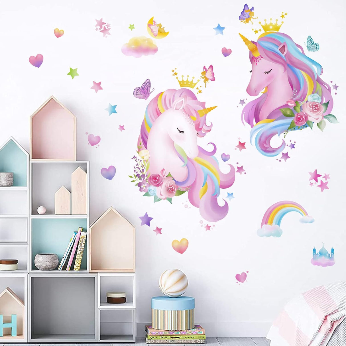Decalmile Vinilos de Pared Unicornio para Habitaciones Infantiles