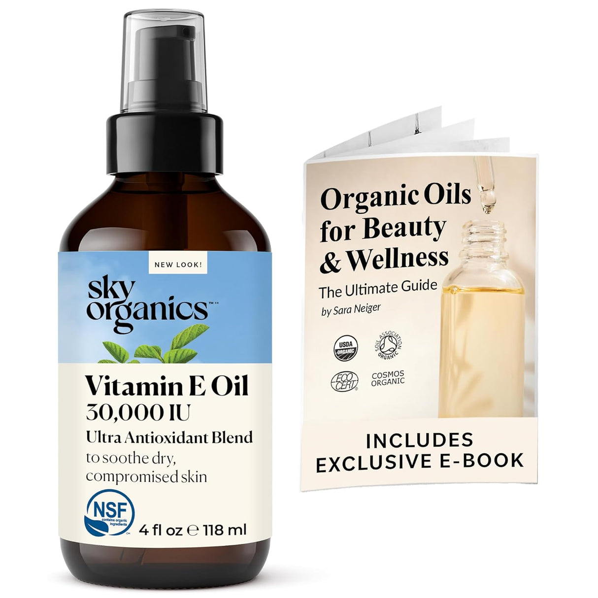 Aceite Facial de Vitamina E Orgánico Antioxidante Reparador