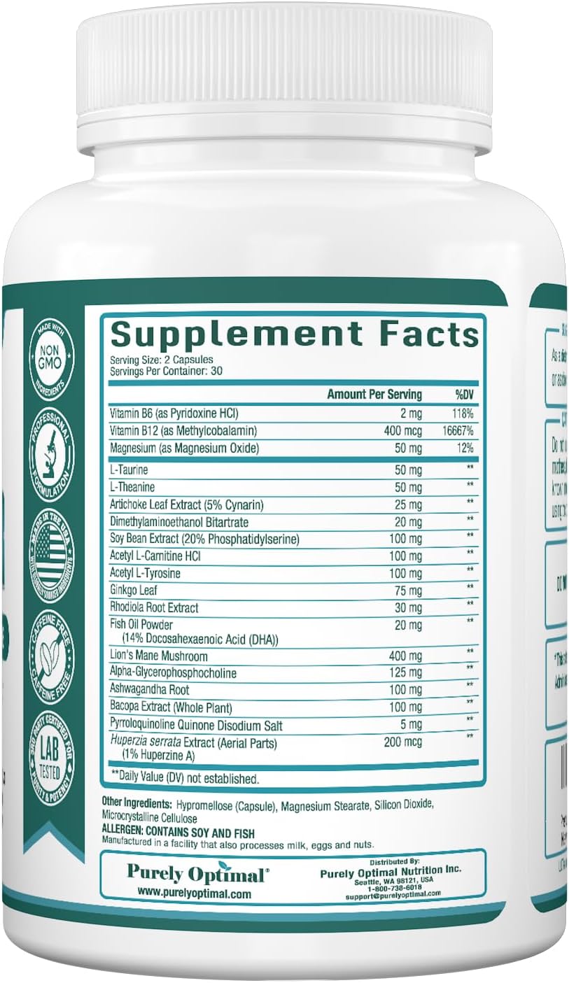 Suplemento Cerebral Premium - Mejora Memoria y Concentración