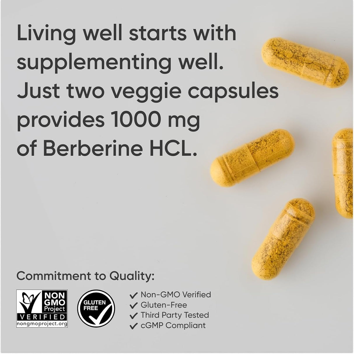 Suplemento Sports Research Berberina Apoyo metabólico 1000mg