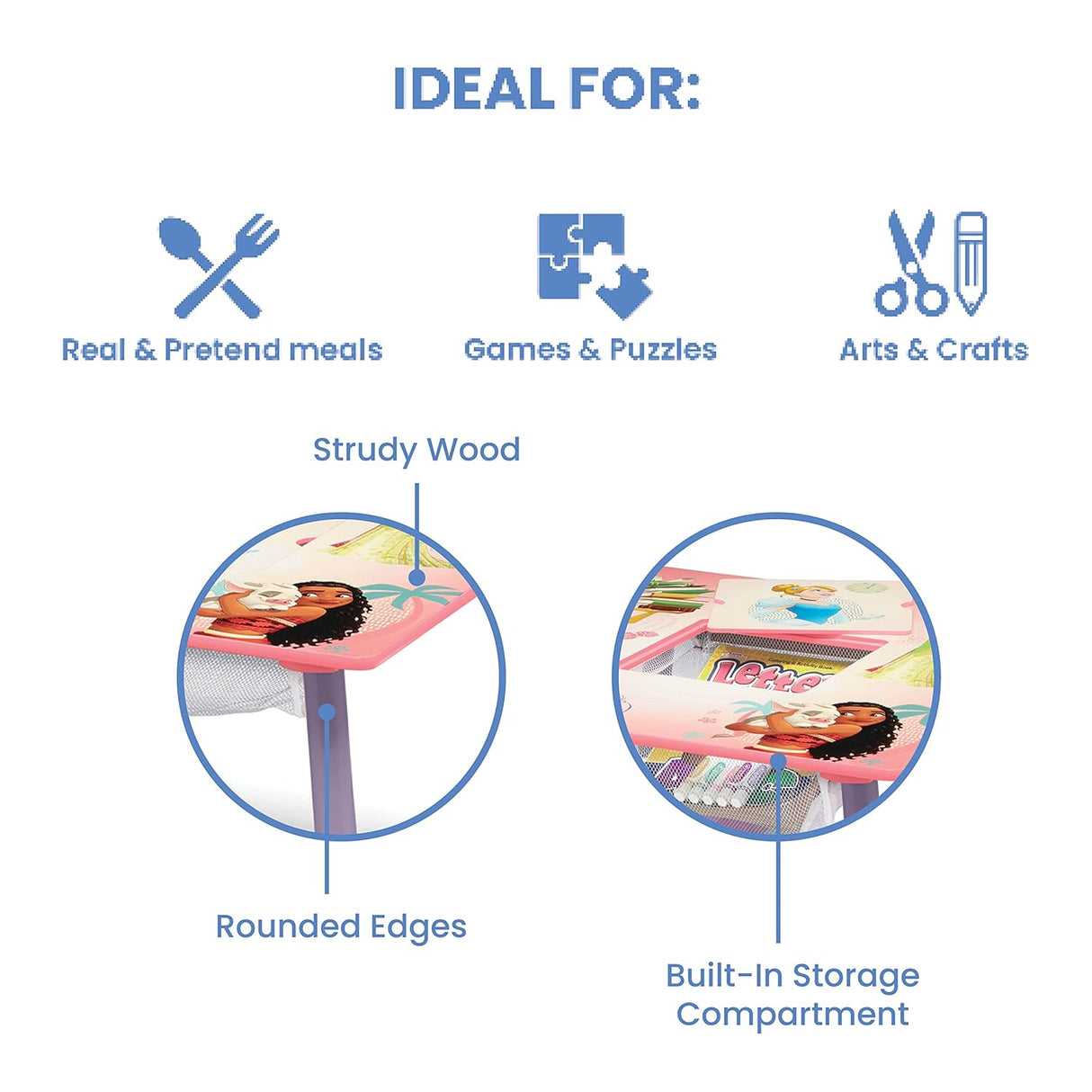 Juego de mesa y silla para niños para merienda