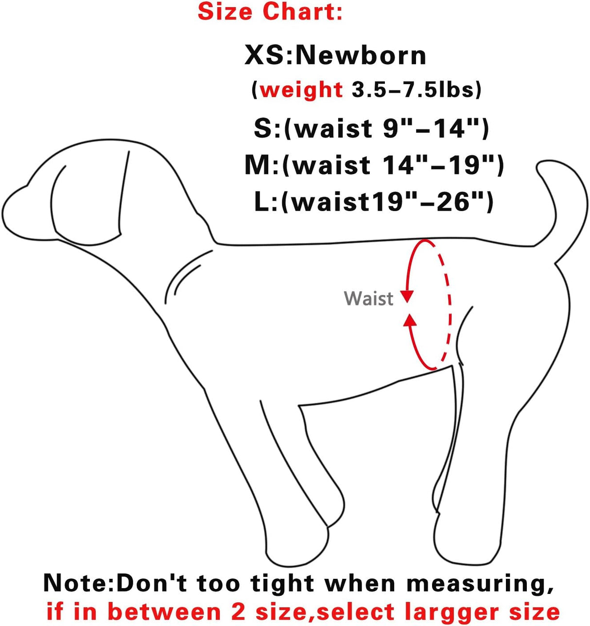 JoyDaog Paquete de 3 pañales para cachorros, color negro, XS