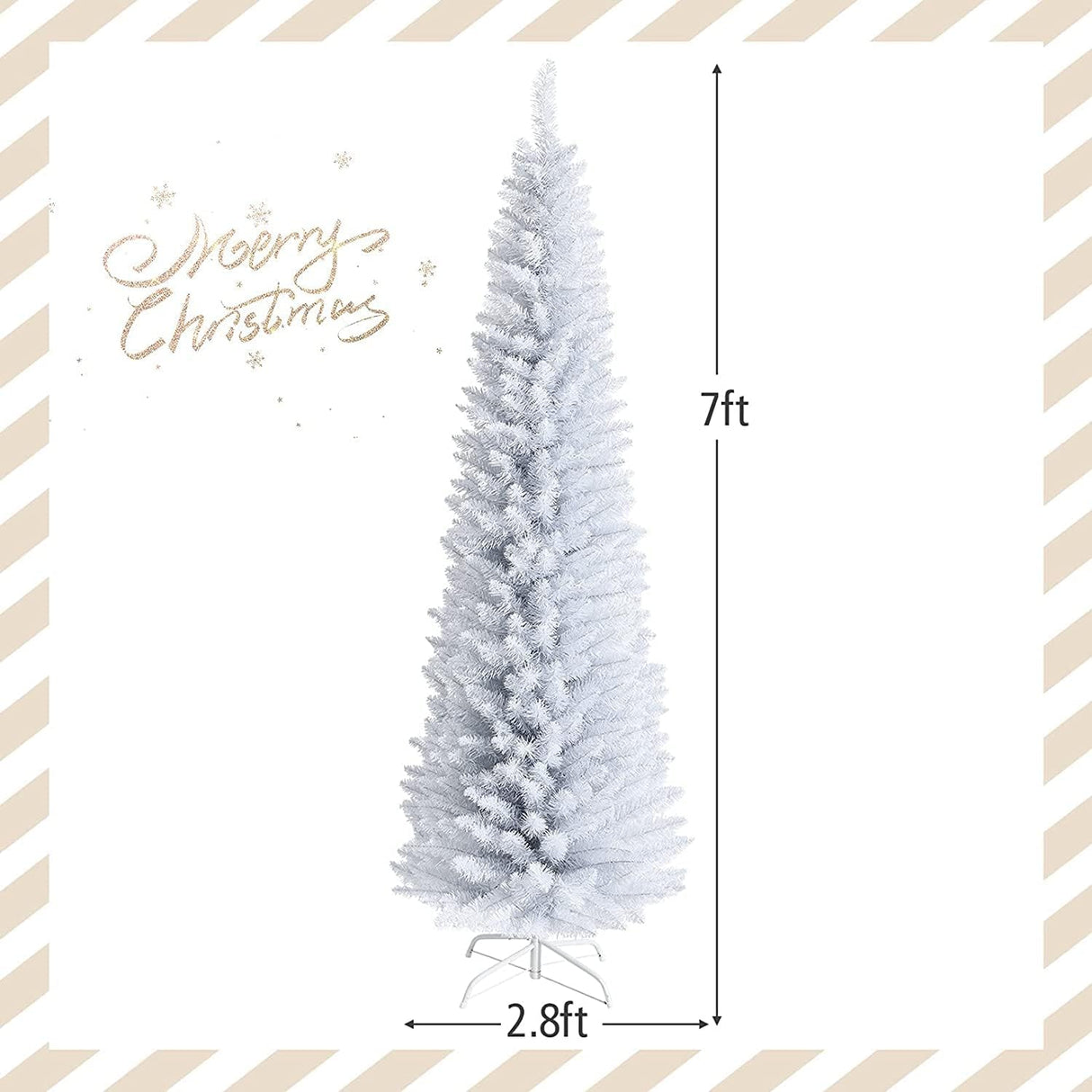 Árbol de Navidad CHEFJOY 7FT, 436 ramas, diseño con bisagras