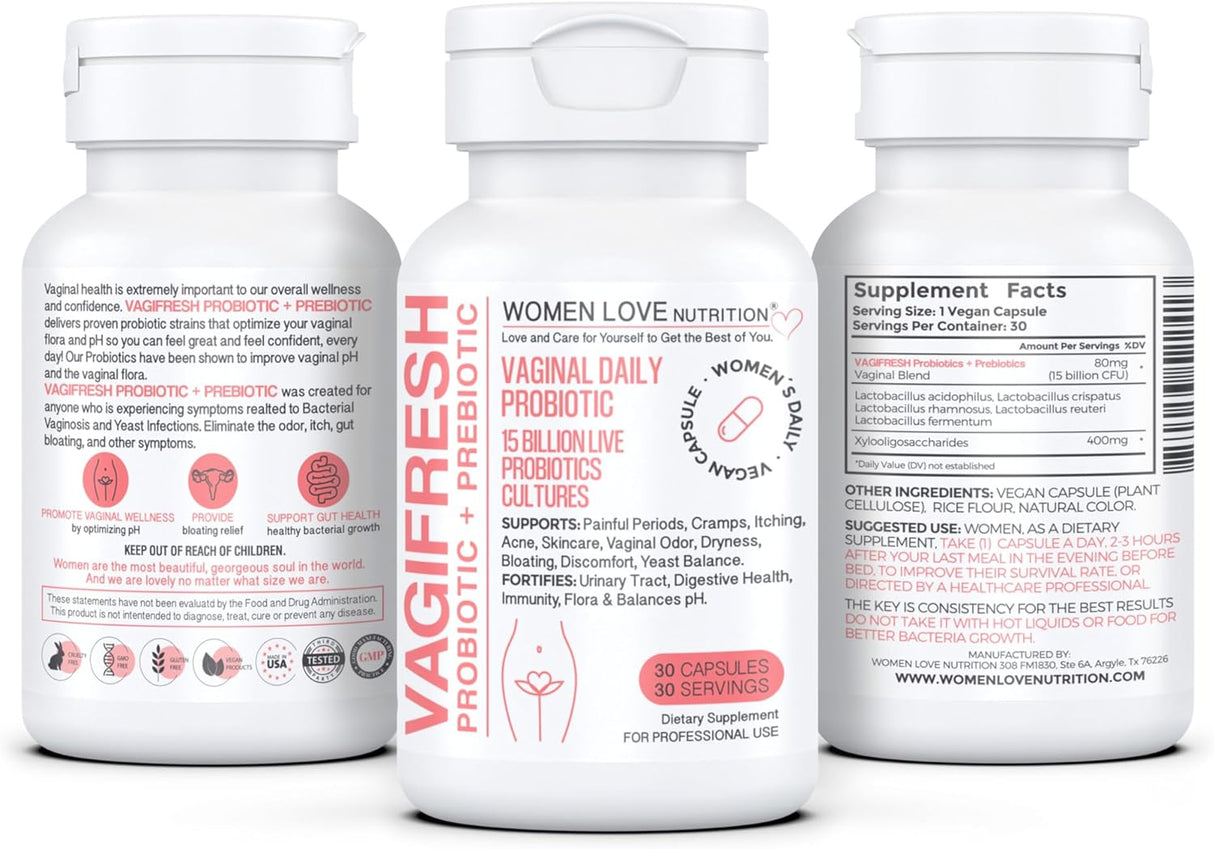 Suplementos VAGIFRESH, probióticos vaginales