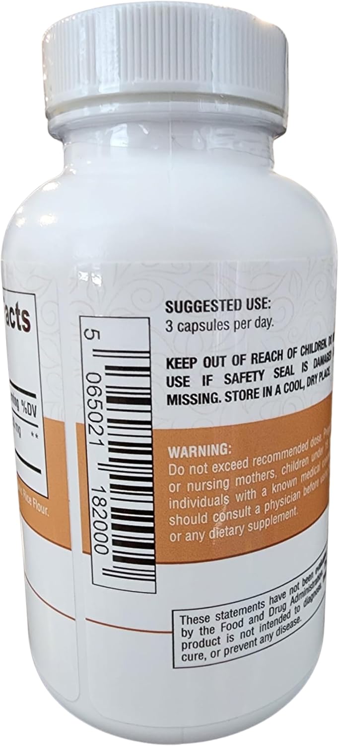 Polvo de Raíz de Ashwagandha 1300mg | Apoyo Metabólico | 90 Cápsulas