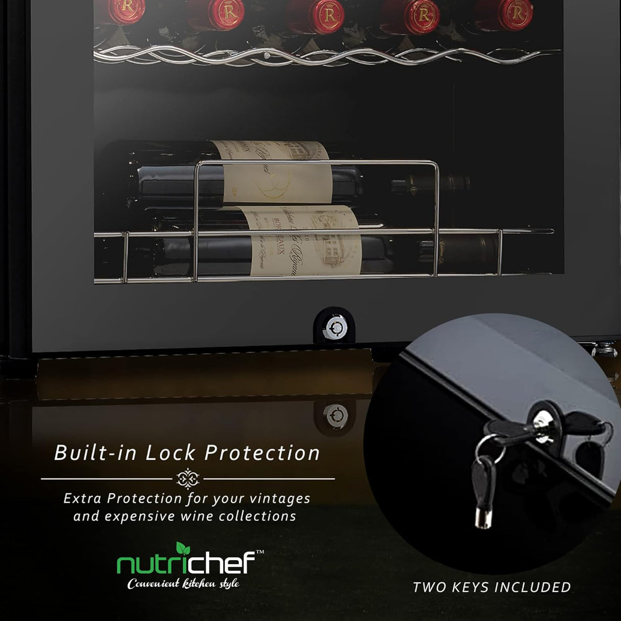 Cavas de Vino de 33 botellas NutriChef PKCWCDS335 doble
