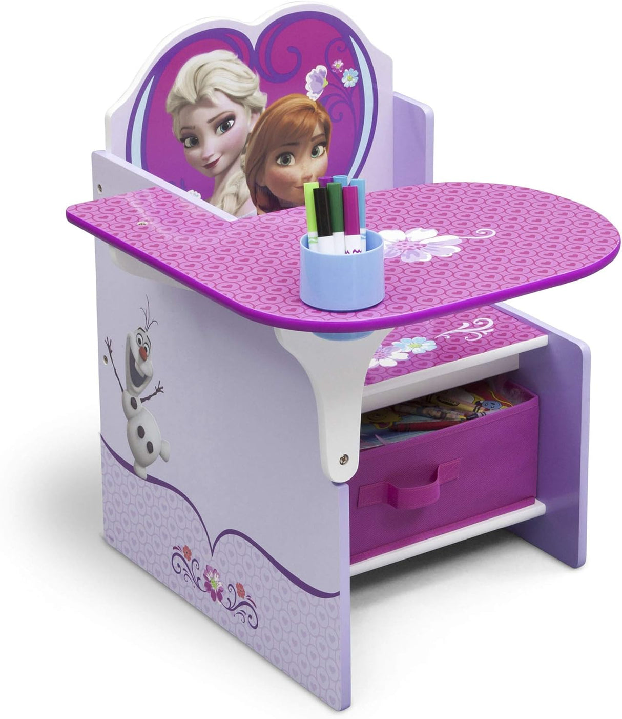 Mesa de Escritorio con silla y compartimento diseño Frozen