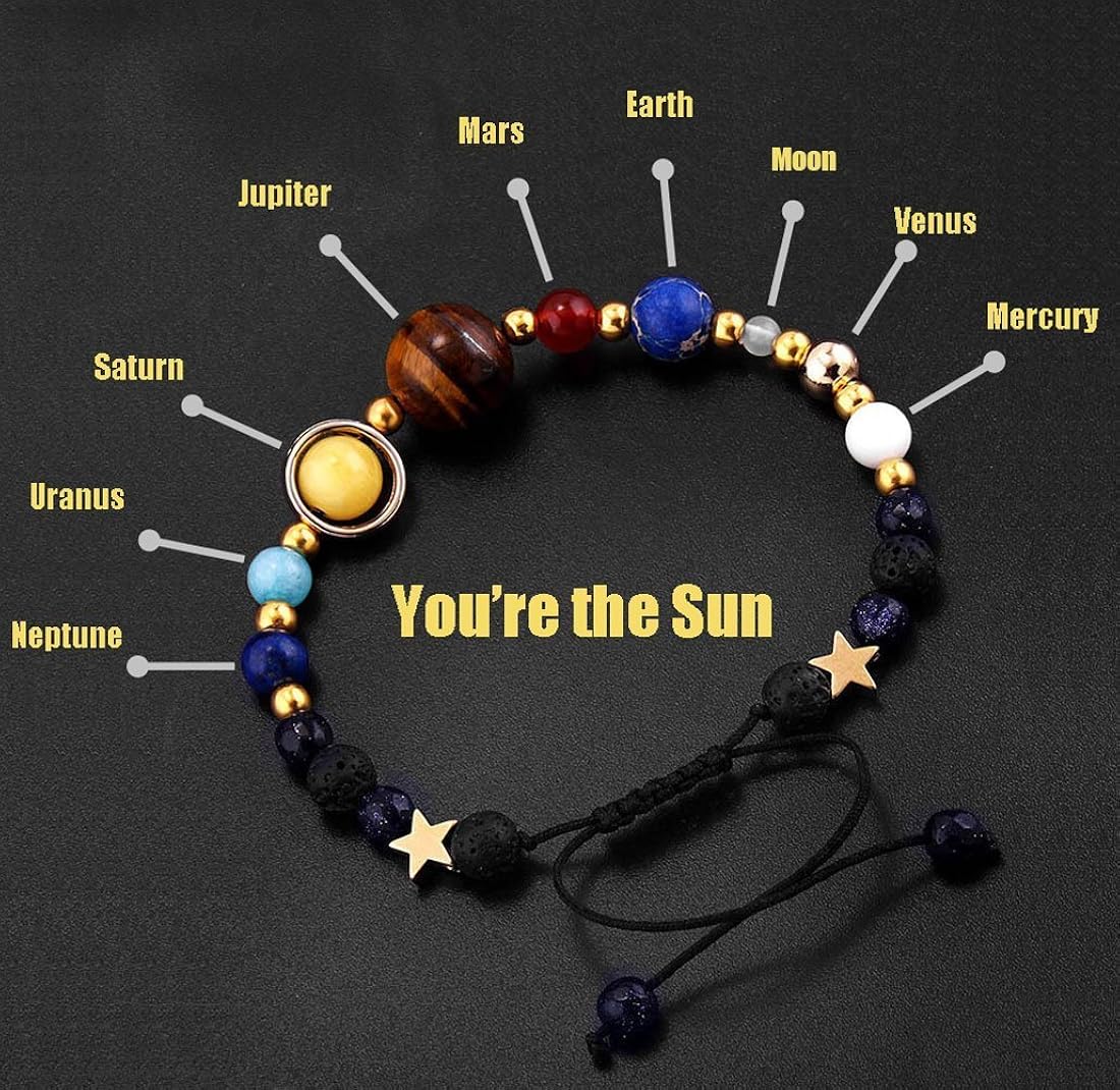 Pulsera ajustable hecha a mano del Sistema Solar -