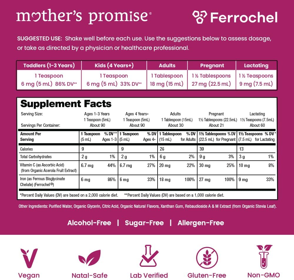 Suplemento de Hierro Líquido Orgánico para Todos, Ferrochel®