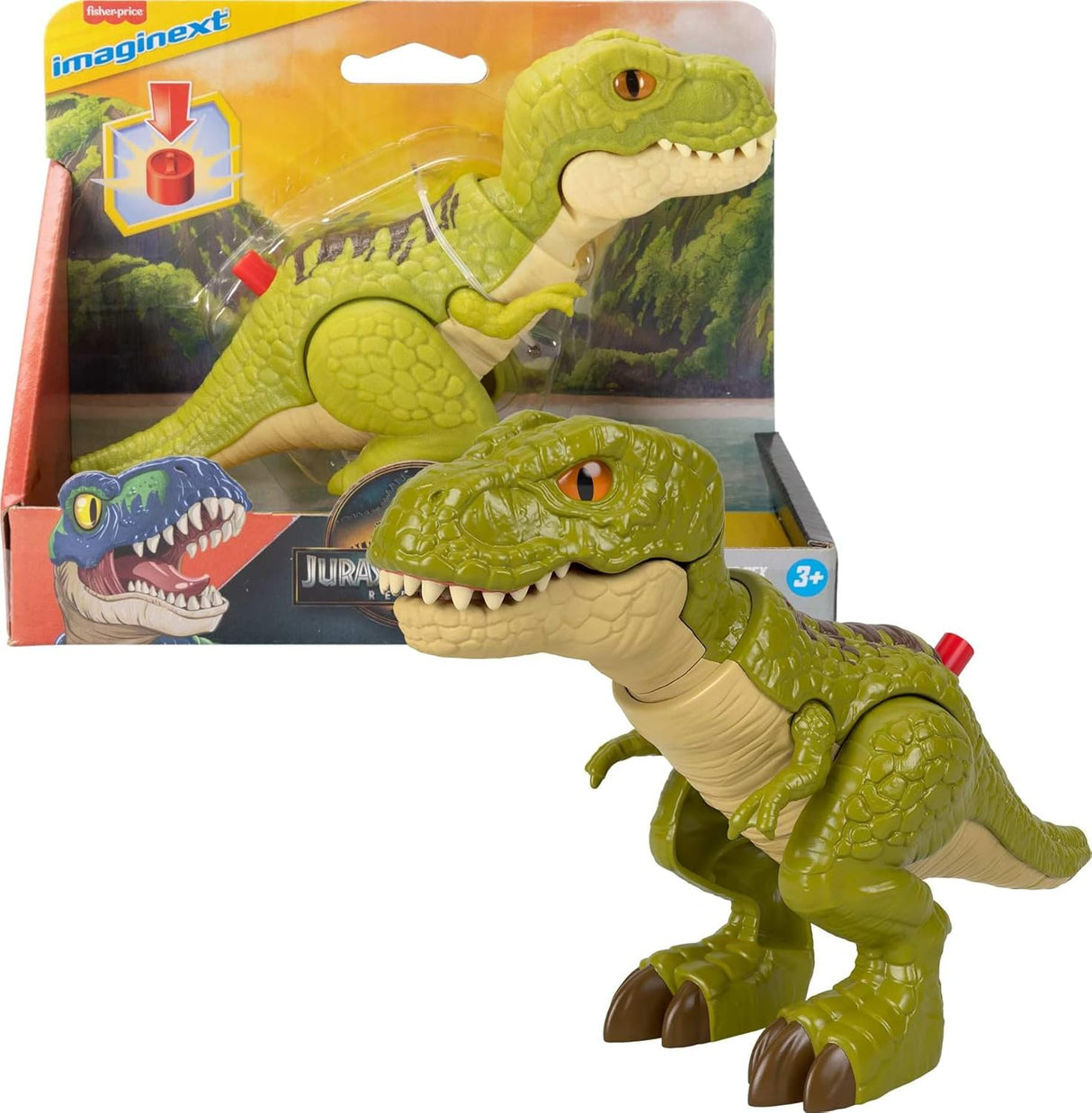 Dinosaurio de acción Imaginext Jurassic World, T-Rex 8