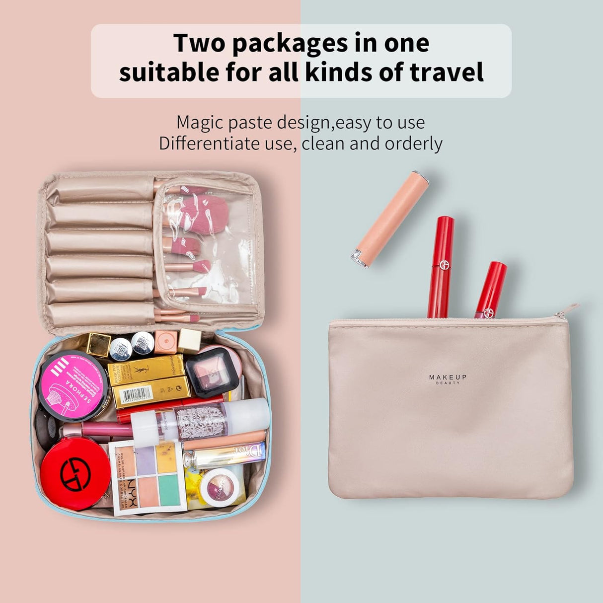 Bolsa de maquillaje de viaje Queboom