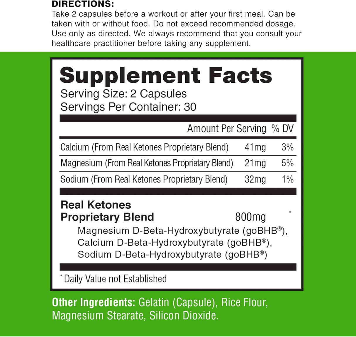 Píldoras de BHB Exógeno Real Ketones - Energía y Ketosis