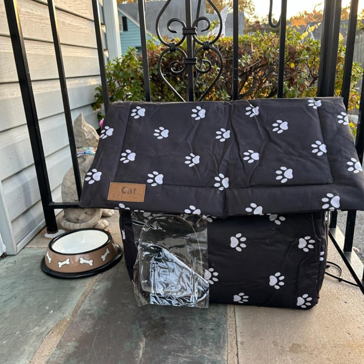 Casa para Gatos Exteriores, Aislada, Plegable, para Animales