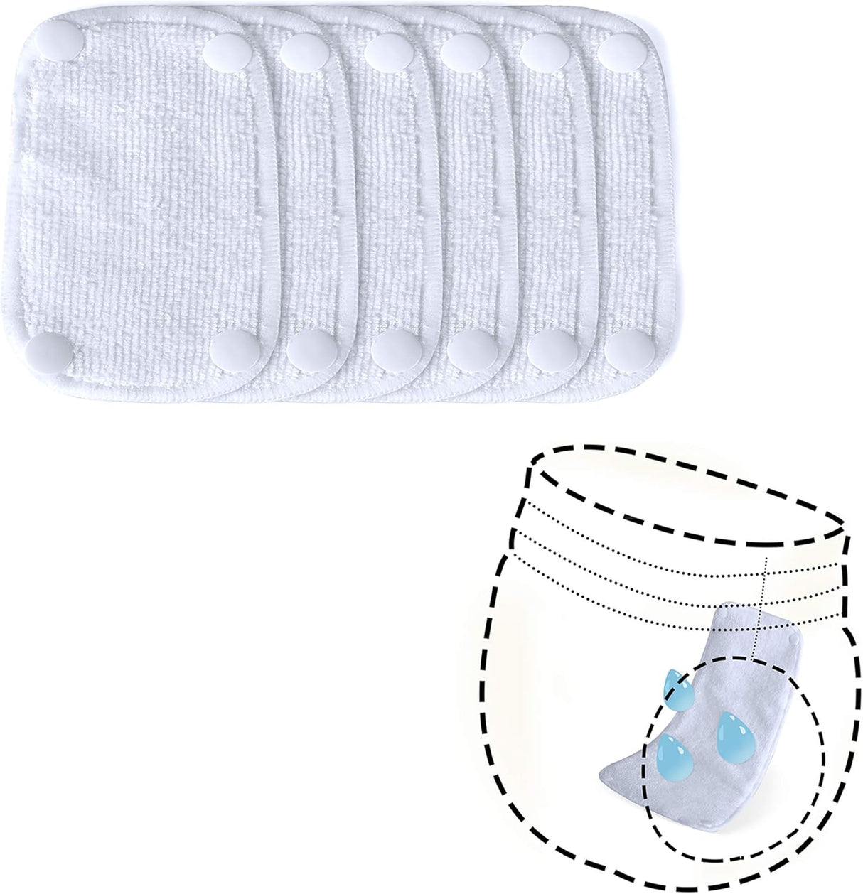 Teamoy Almohadillas de pañales reutilizables para perros hembras (paquete de 6), S