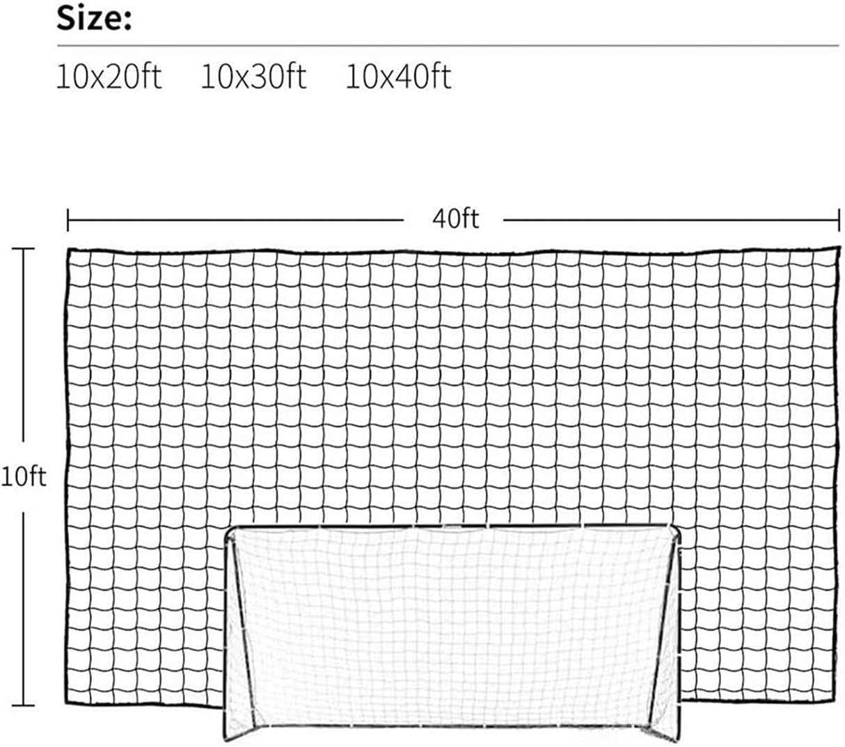 Red de protección de fútbol de alto impacto y barrera deportiva