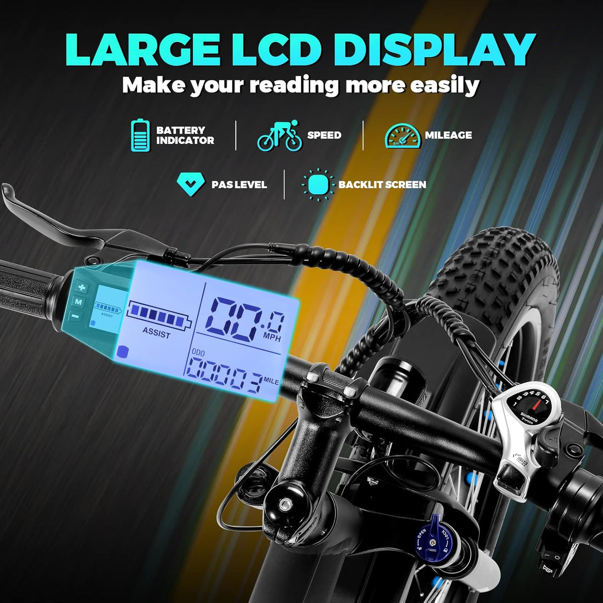 Bicicleta eléctrica Speedrid 26 750W, batería 48V 10.4Ah