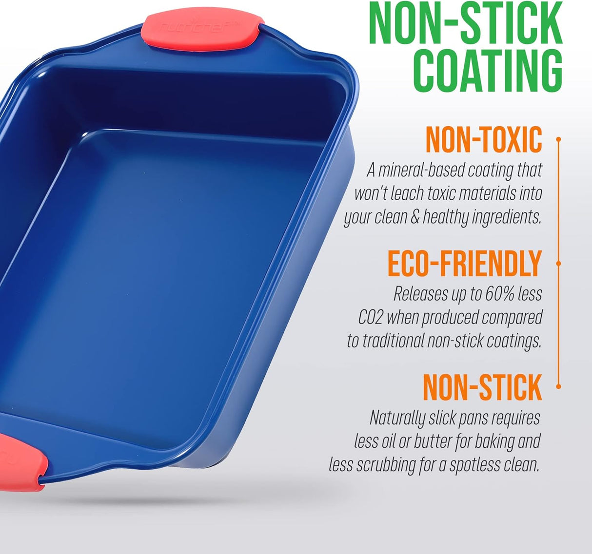 Bandeja antiadherente azul NUTRICHEF BKNCSBSBL8SQUARE