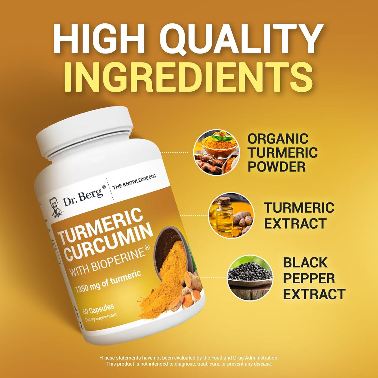 Suplemento de Curcumina y Bioperina 95% Curcuminoides