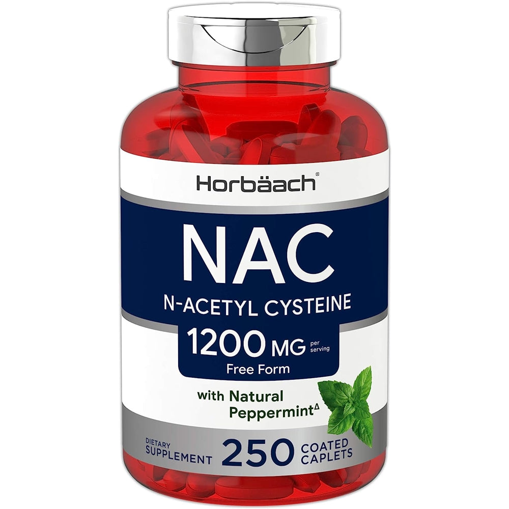 Suplemento NAC 1200 mg 250 cápsulas N acetil cisteína