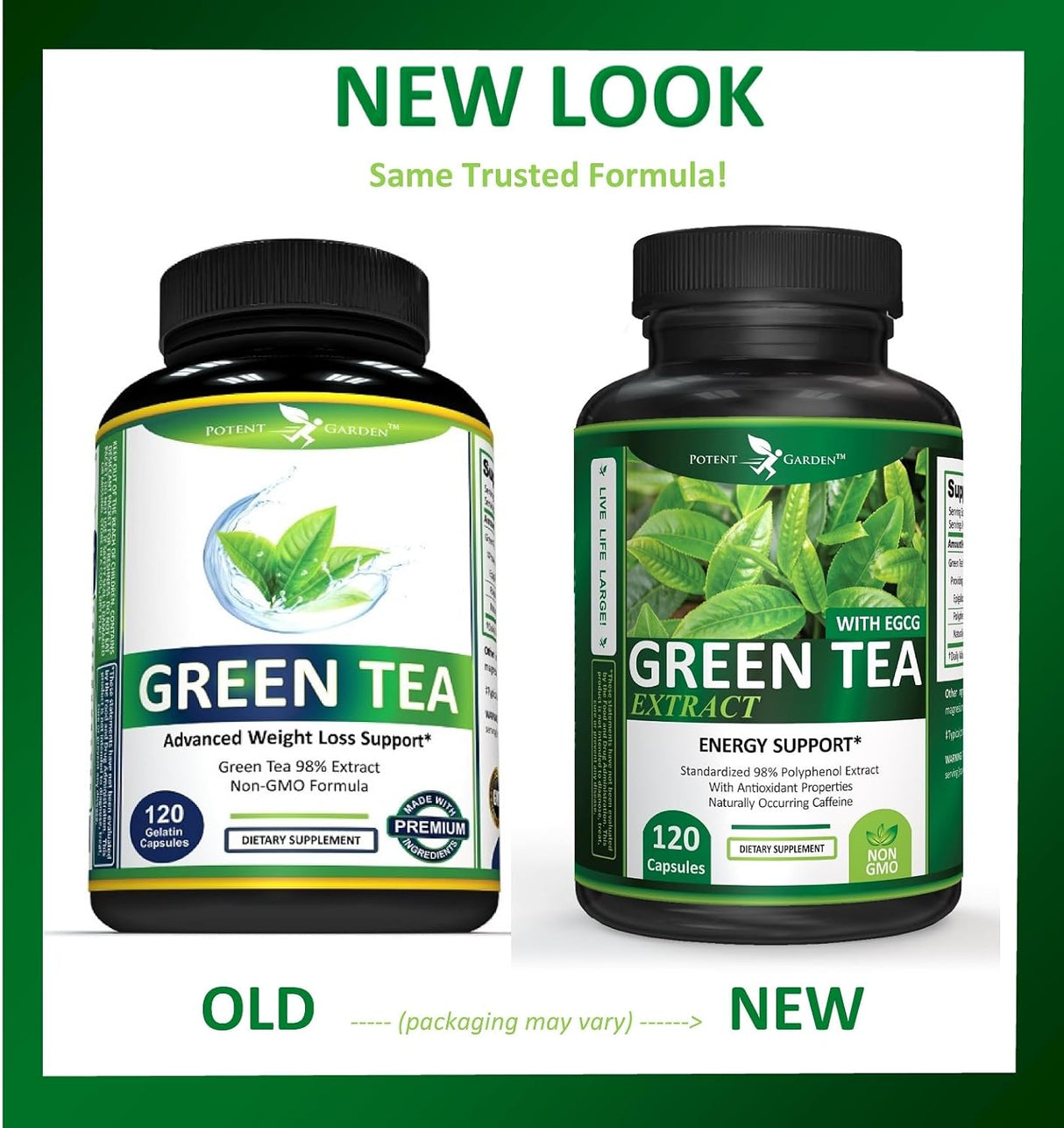 Extracto de Té Verde Potente con EGCG, Energía y Defensa Natural