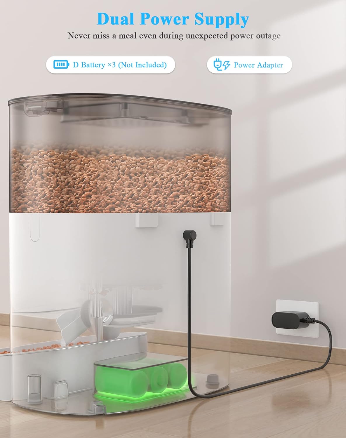 Comedero automático para gatos de 6L y Dispensador