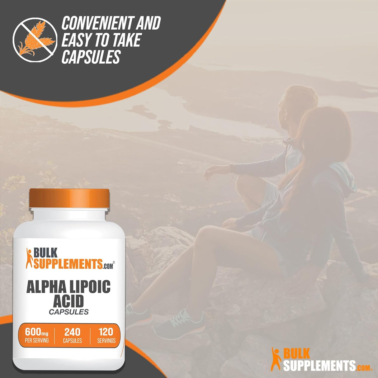 Cápsulas de Ácido Alfa Lipoico - ALA 600mg, Sin Gluten
