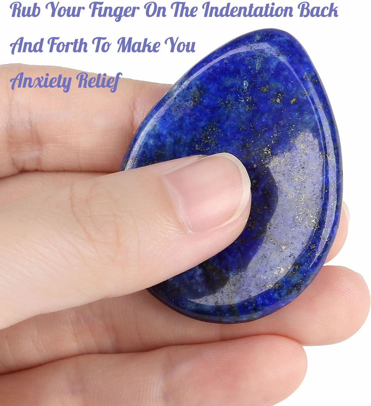 DUQGUHO Piedra de preocupación de lapislázuli, cristales