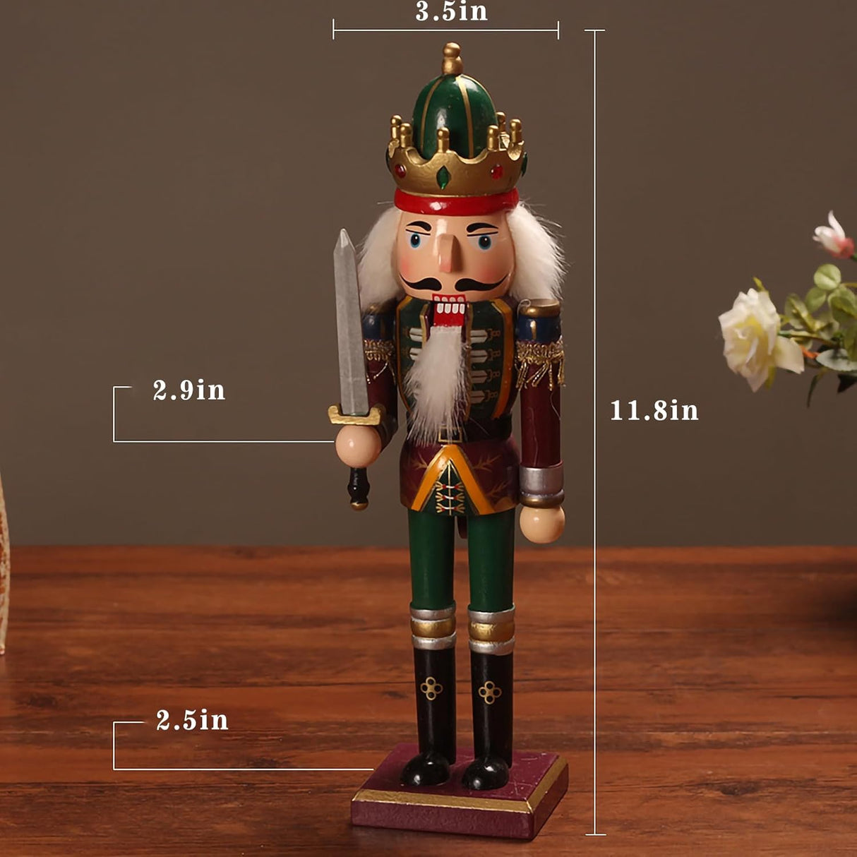 Adornos de Navidad Nutcracker de Madera 12 Pulgadas Set