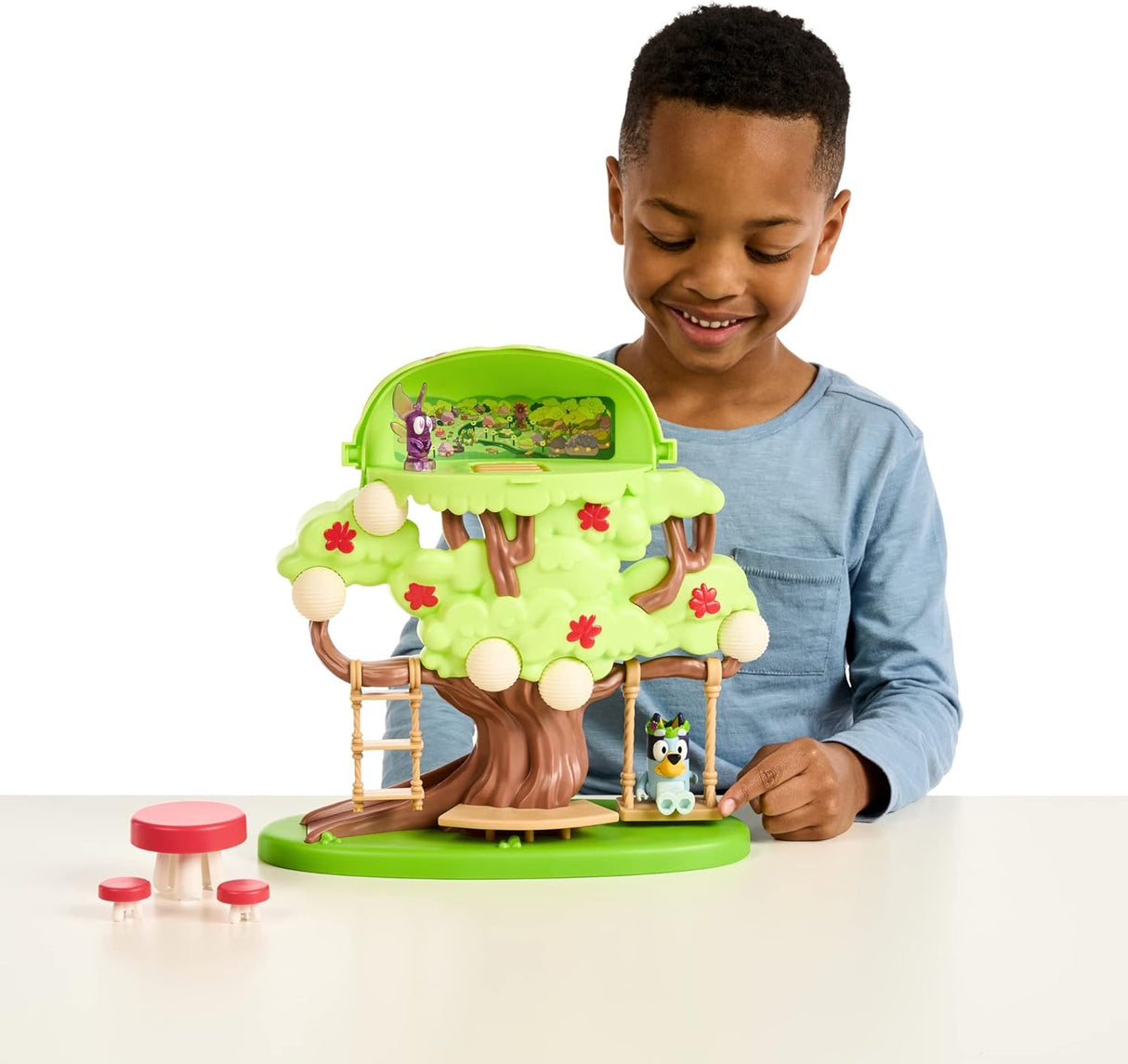 Juego de Árbol BLUEY con Escondite, Figuras y Accesorios