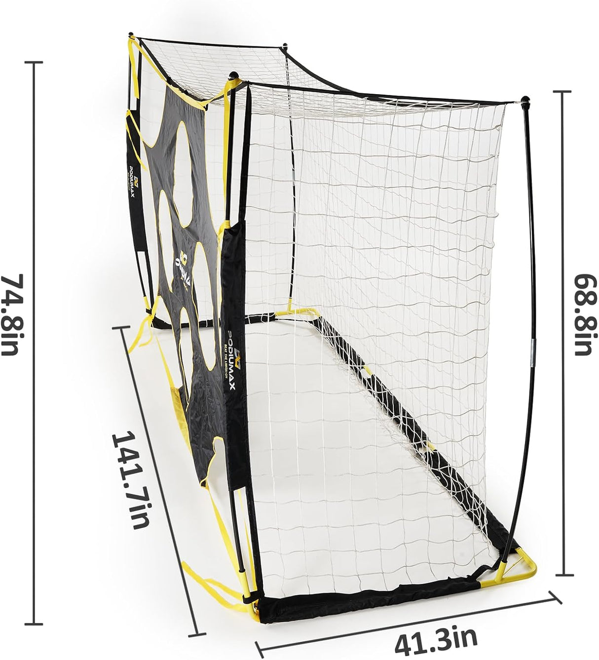Red de Meta de Fútbol Portátil con Zonas de Puntuación Destacadas