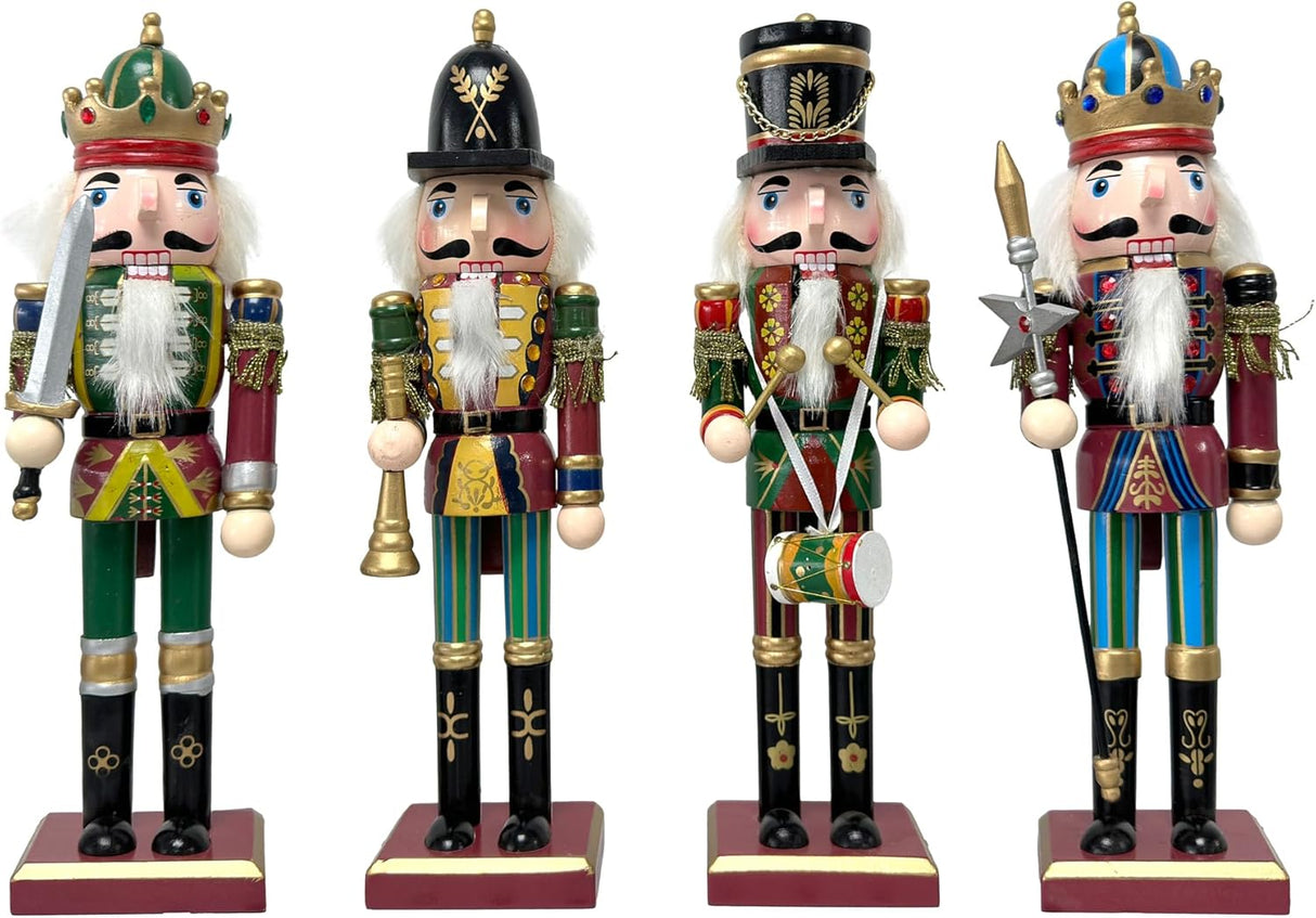 Adornos de Navidad Nutcracker de Madera 12 Pulgadas Set
