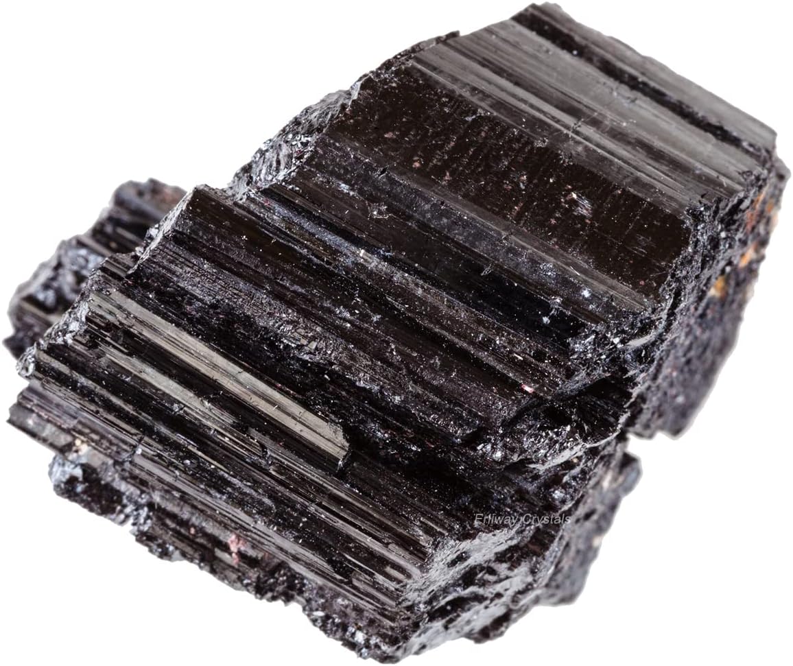Cristales de Turmalina Negra Crudos, 1.25-2.0" para Sanación