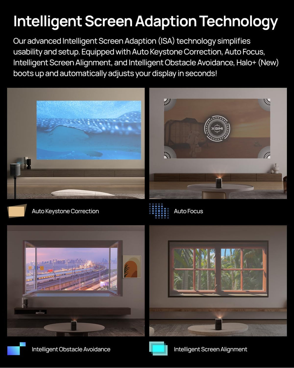 Proyector Portátil XGIMI Halo+ GTV 2024, 700 Lúmenes, Wi-Fi