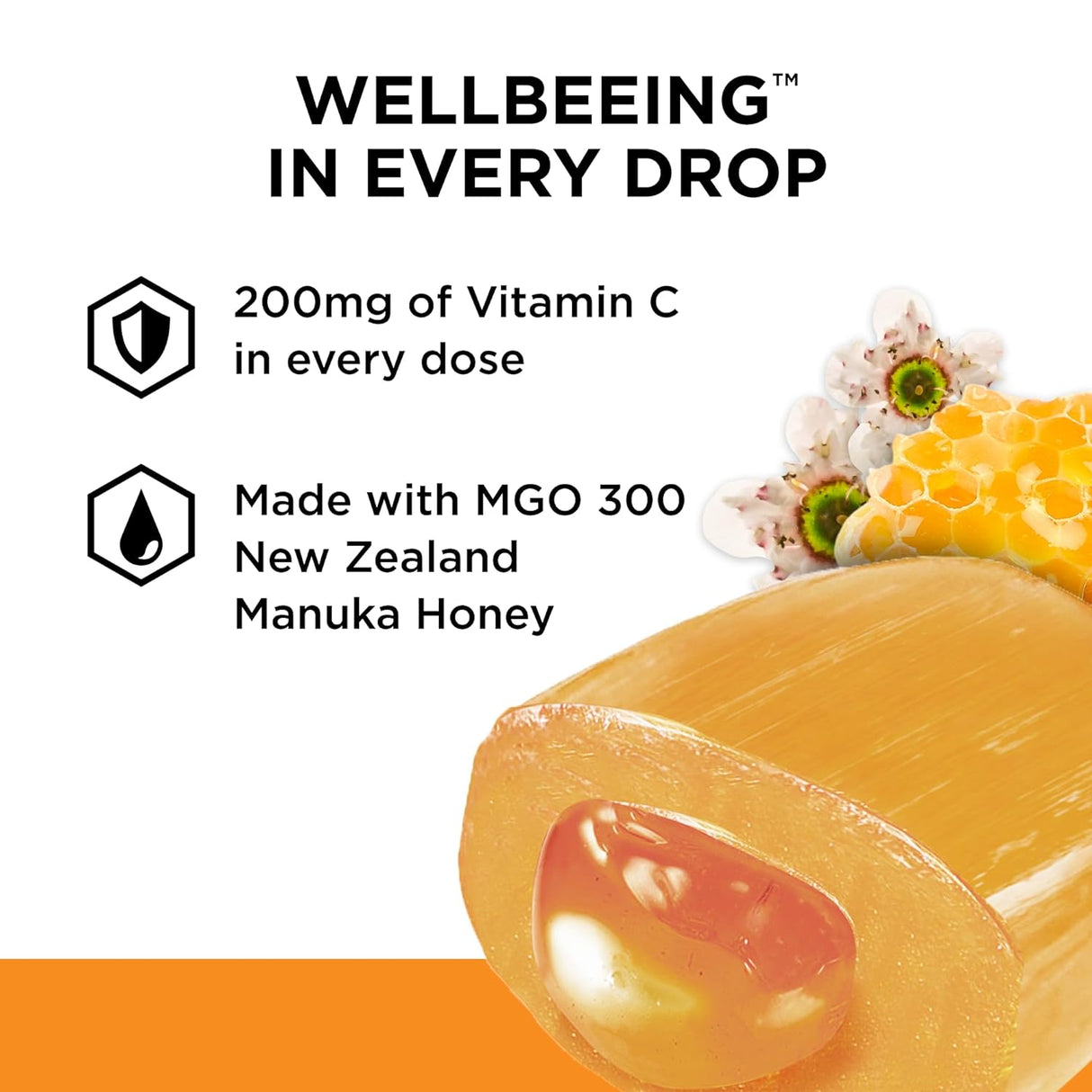 Pastillas para la Tos con Miel, Vitamina C y Jengibre, Manuka