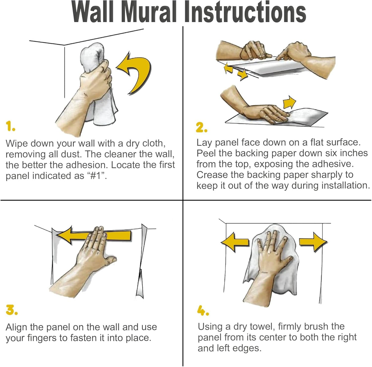 Adhesivo removible de pared/mural en colores pastel, bosque