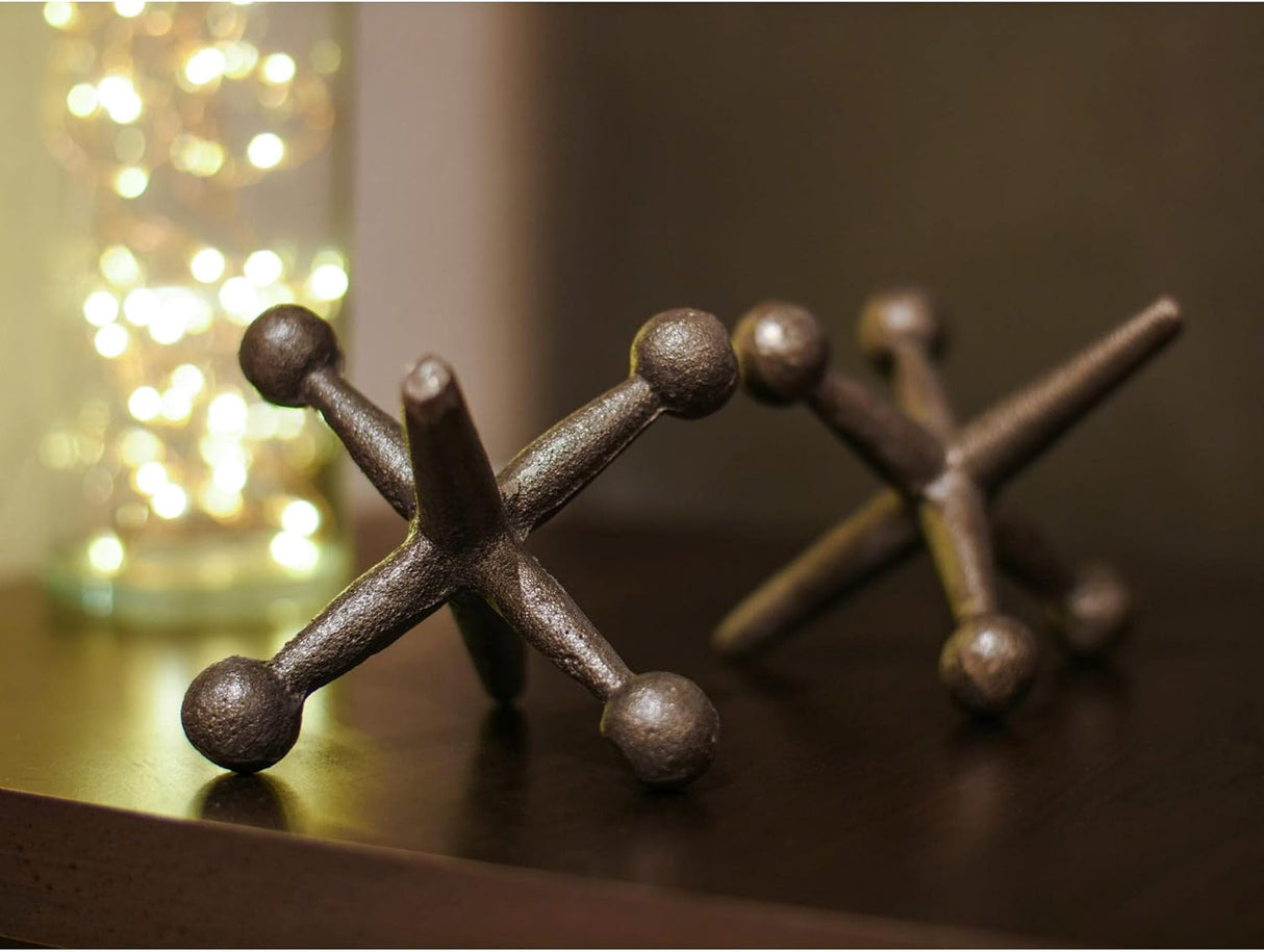 Sujetalibros decorativos modelo molecular de hierro