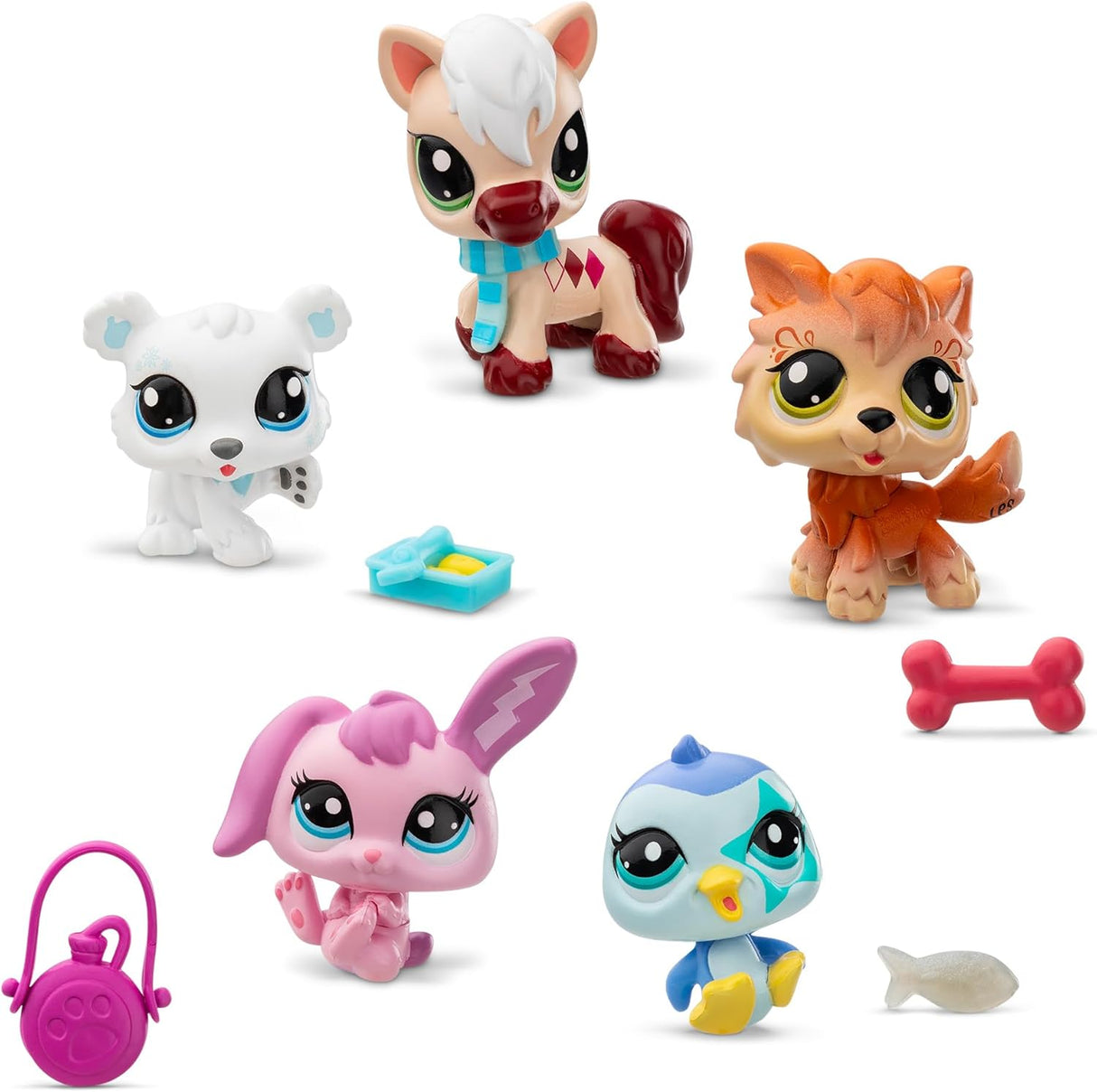 BANDAI Littlest Pet Shop 5 Pack Besties, 7 Accesorios, Serie 2
