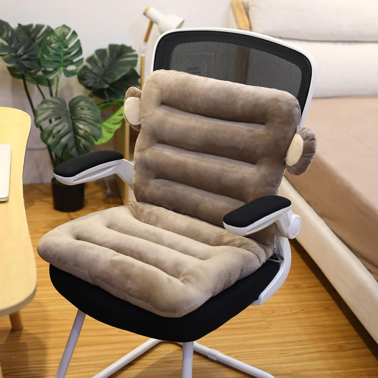 Cojín de silla ELFJOY 85cm con soporte lumbar y banda fija