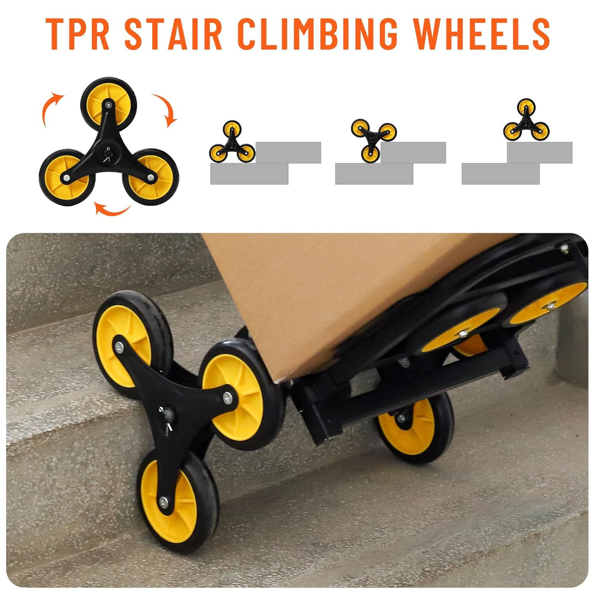 Carretilla Escaladora, capacidad 330 lb, plegable, modelo X123