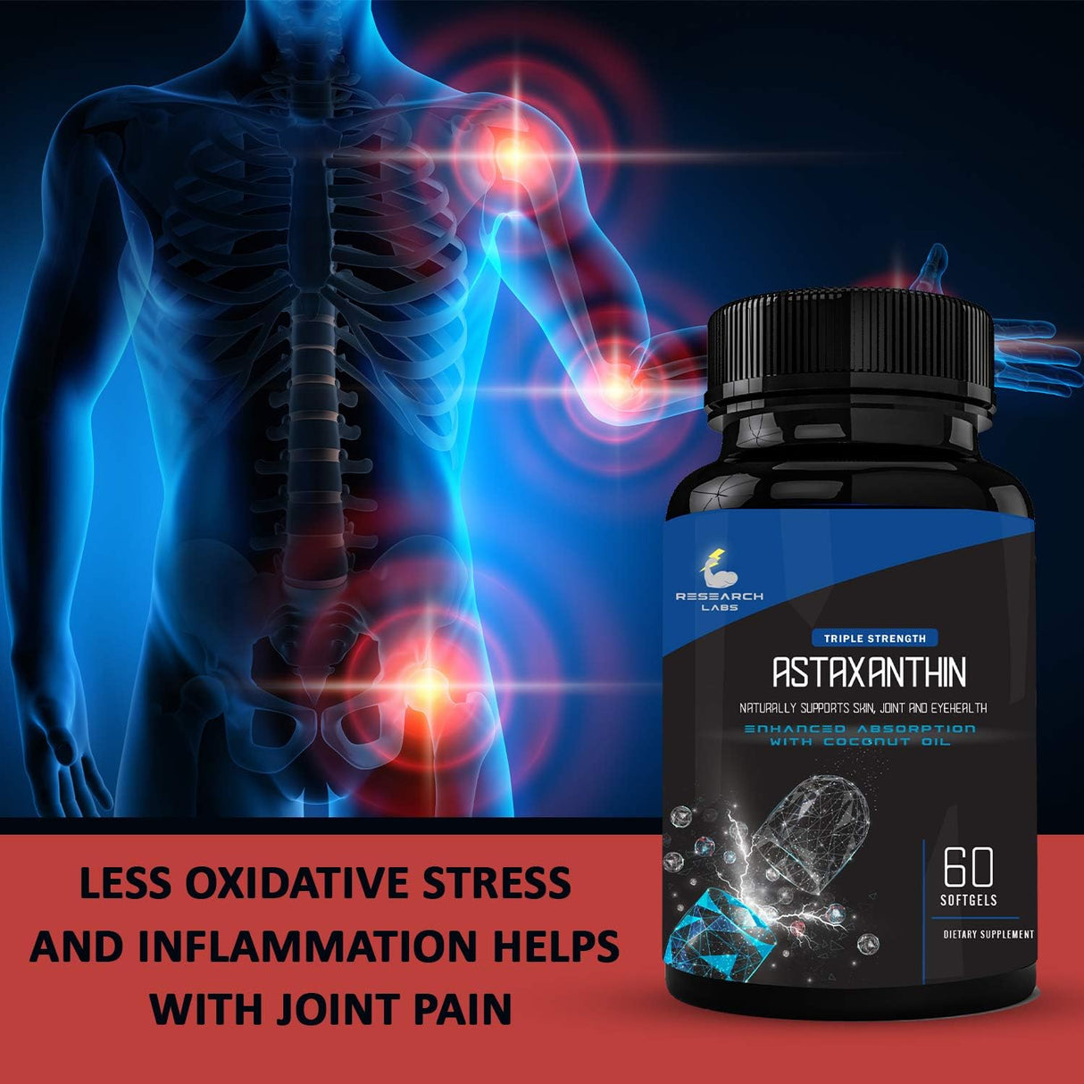 Suplementos Alimenticios Astaxantina con aceite de coco