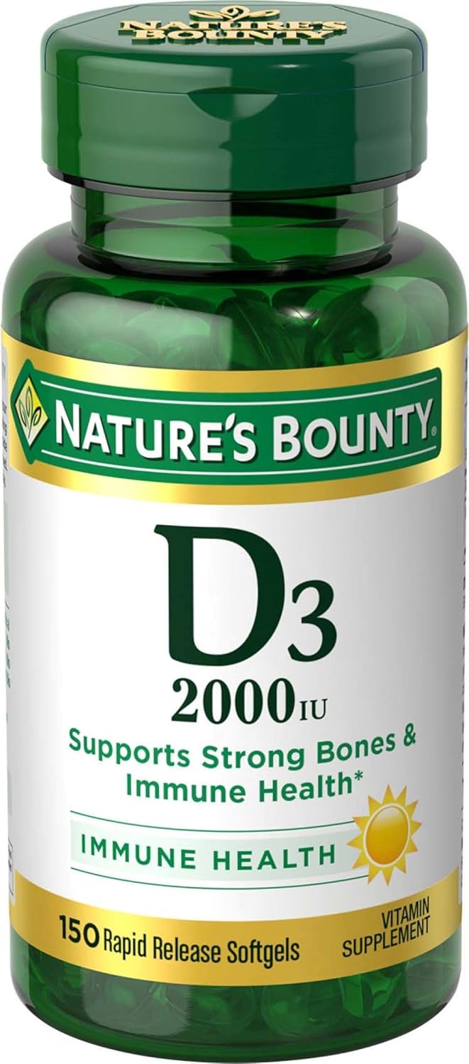 Vitamin D3 2000IU, Nature's Bounty, 150 Gelatinas Suplemento