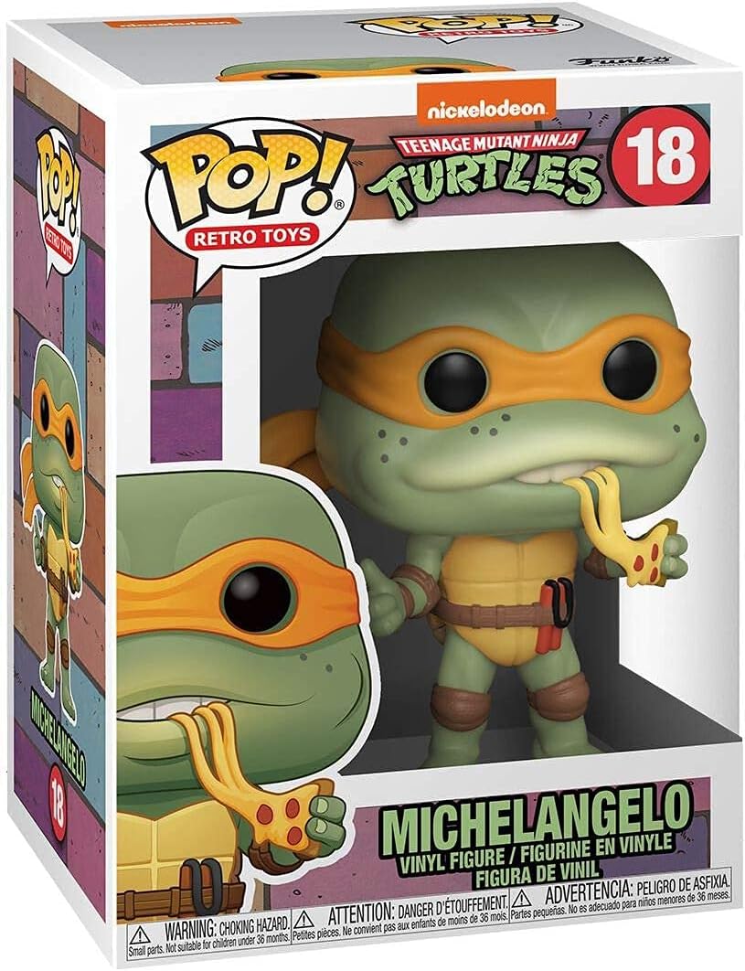 Figurita Funko Pop! TMNT Michelangelo 3.75 pulgadas con protector